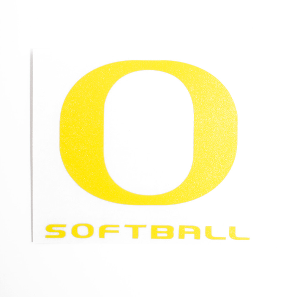 Classic Oregon O, Softball, Decal, 4"x4"